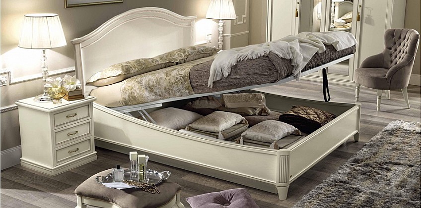 Double bed NOSTALGIA with storage space NOCR16